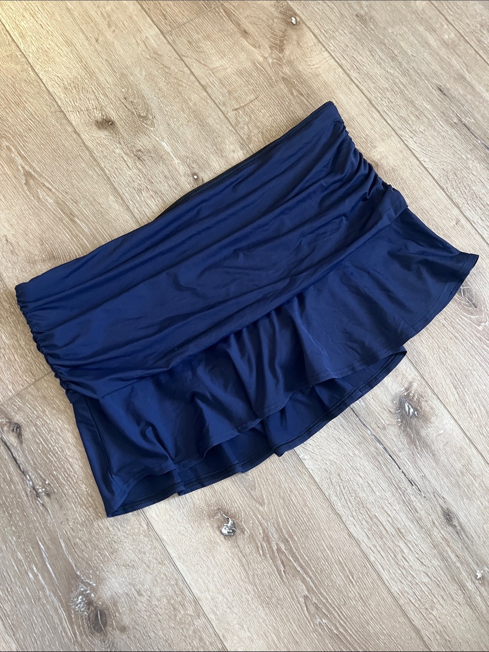 Lands' End - Navy Tiered Mini Swim Skirt w/ built in, NEW WITH TAGS